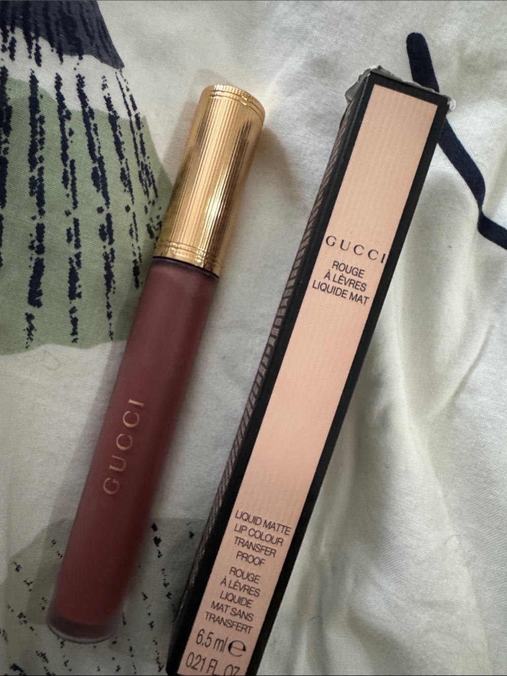 Gucci Liquid Matte Lipstick — Deep Mauve Rose